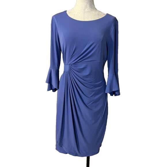 Connected Dress 10 Periwinkle Blue Stretch Career Church Washable New NWT - Picture 1 of 8